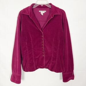 Vintage A.M.I. Womens Jacket Large Y2K Corduroy Grunge Casual Girl Minimalist